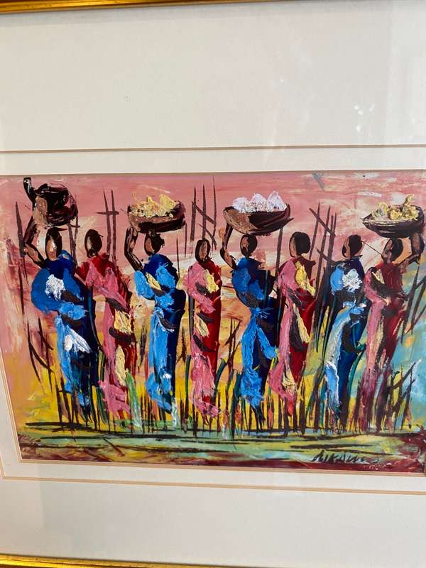 Original painting of colourful ladies